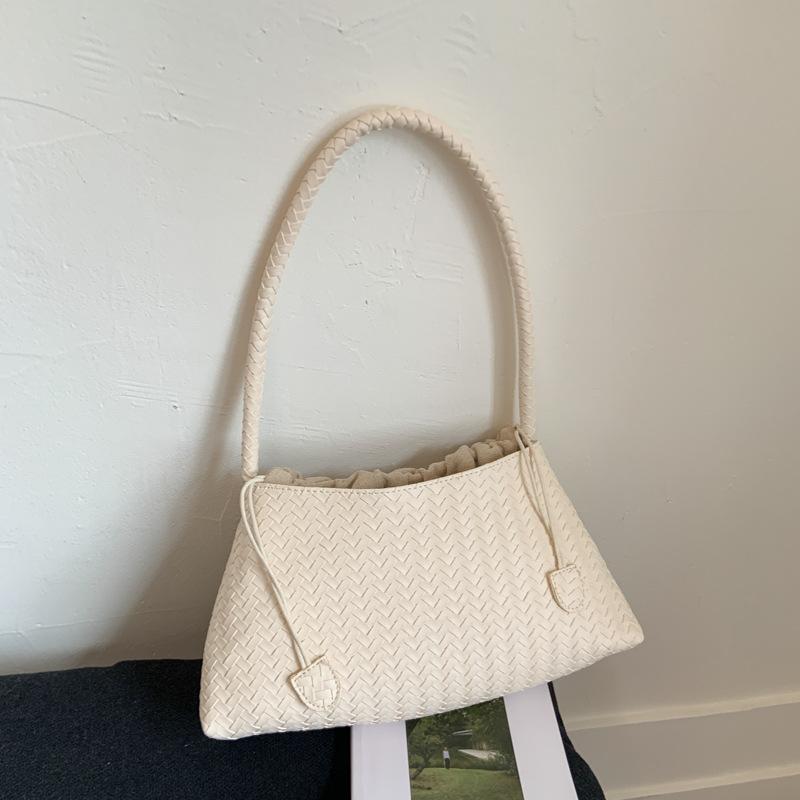 

Summer new texture large-capacity bag fashion trend casual women s shoulder tote bag білий