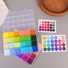24Colors/Set Each Grid Contains 400Pcs Mini Beads Fuse Beads Puzzles Beads For Kids Diy High Quality Puzzles Handmade Gift Toy