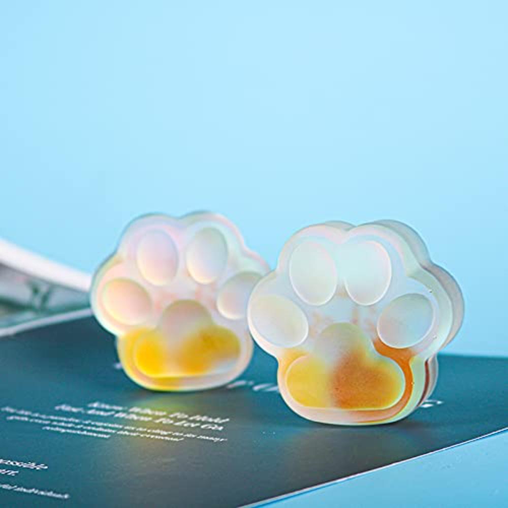 14Pcs Cute Cat Paw Candle DIY Silicone Mold Aromatherapy Candle Soap Making Mold Resin Molds Home Decoration