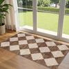 Tropical Green Leaf Welcome Floor Mat - Bohemian Slip-resistant Washable Indoor/Outdoor Entrance Rug for Home Decoration
