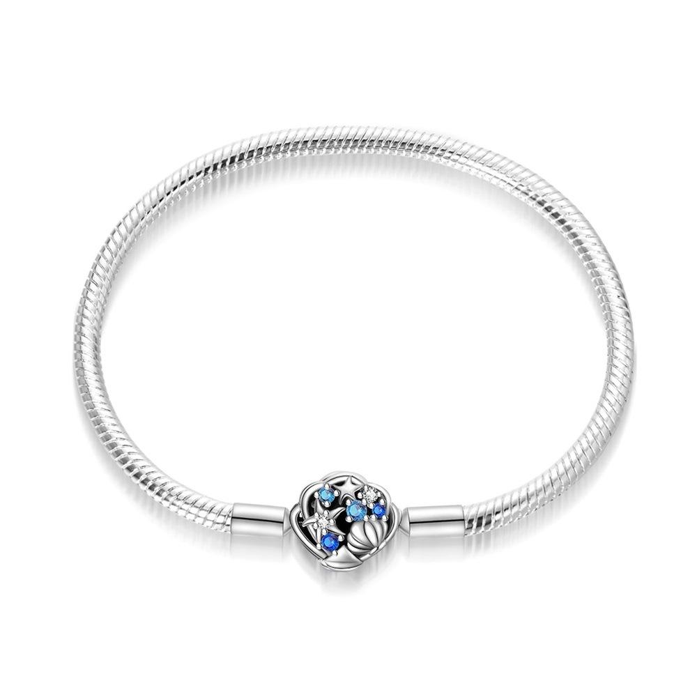 S925 Silver Evil Eye Tree Of Life Bracelet DIY Adjustable Chain Bangle With Pendant Charm For Women 17CM