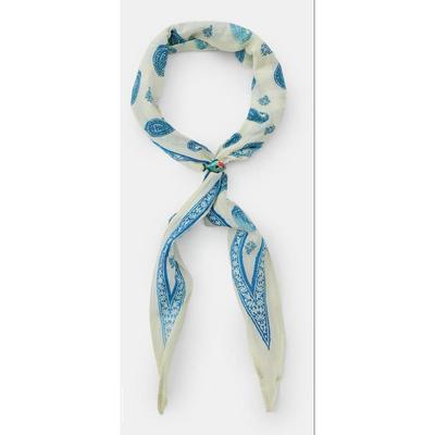 Used Fish Print Silk Bandana
