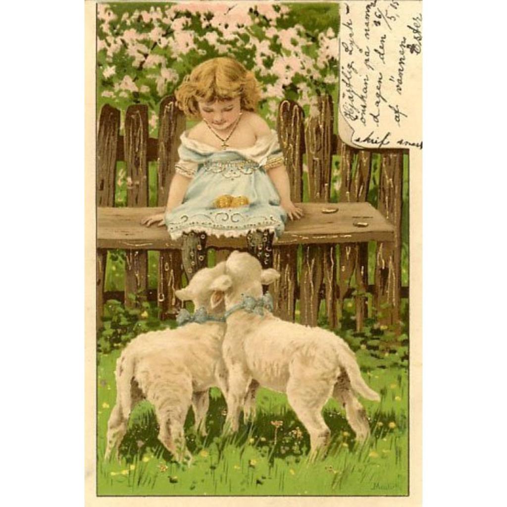 Easter Metal Wall Art Decor Vintage Cartoon Bunny Rabbit Rustic Tin Sign Home