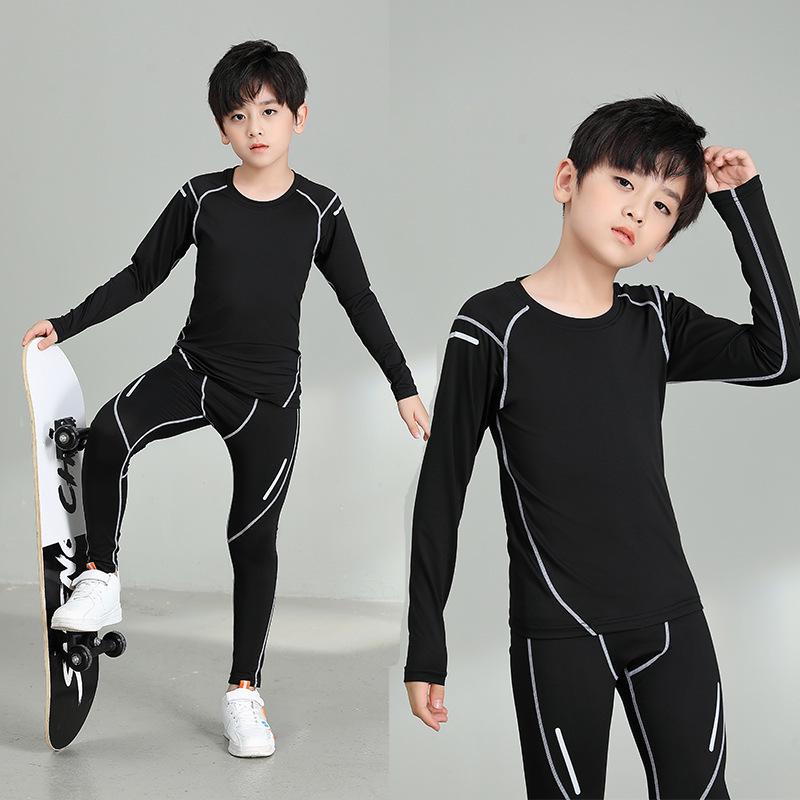 Unisex Quick-Dry Sports Suit: Long Sleeve & Pants for All Ages