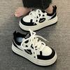 High value niche heightened thick-soled panda little white shoes women's spring and autumn new casual versatile round head board shoes