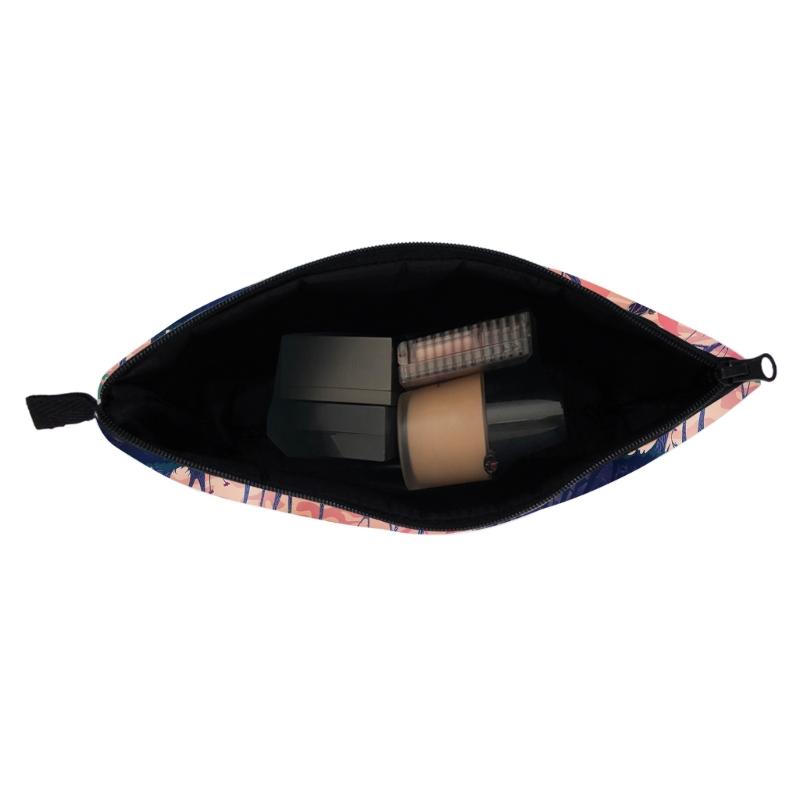 Portable Travel Toiletry Makeup Bag Mushroom Print Cosmetic Bag Large Capacity Casual Storage Bag for Women Girl