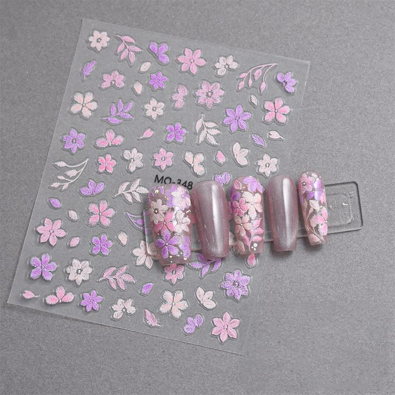 Rose Flower 3D Nail Sticker Accessories Nail Art Decoration Self-Pressing On Manicure Sticker Ladies Manicure Supplies Decal