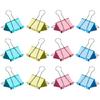 12x Paper Clamps Foldback Clips Writing Paper Clips 25mm/32mm/41mm/51mm Stationary Clip Binder Clips Stationary Clamps