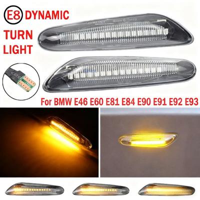 Applicable For BMW 1/3/5 Series E46, E60, E90, E92, E82, E87 for Modifying Flowing Turn Signals, LED Fender Side Lights