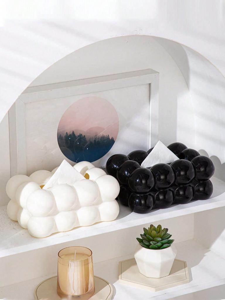 1 piece of light luxury style high value marshmallow tissue box home living room tissue storage box restaurant tissue box