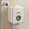 Wall-Mounted Waterproof Bathroom Tissue Box - Punch-Free Toilet Paper Storage Rack