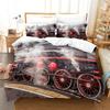 Funda Nórdica Tamaño Completo Trenes para Niños Juego de Cama de Locomotora de Vapor Microfibra 3D Vehículos Ferroviarios Cubierta de Edredón para Decoración de Habitación de Niños Adolescentes