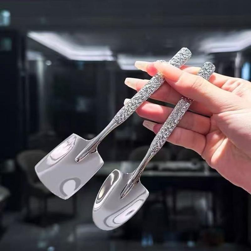 Stainless Steel Watermelon Spoon Ice Crack Shovel Spoon Coffee Spoon Dessert Spoon Cake Spoon Ice Cream Spoon Soup Spoon