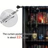Flat Printing Drapes Gothic Magic Versatile Polyester Without Electricity Birthday Party Use Holiday Parties Curtains Set Of 2 Made
