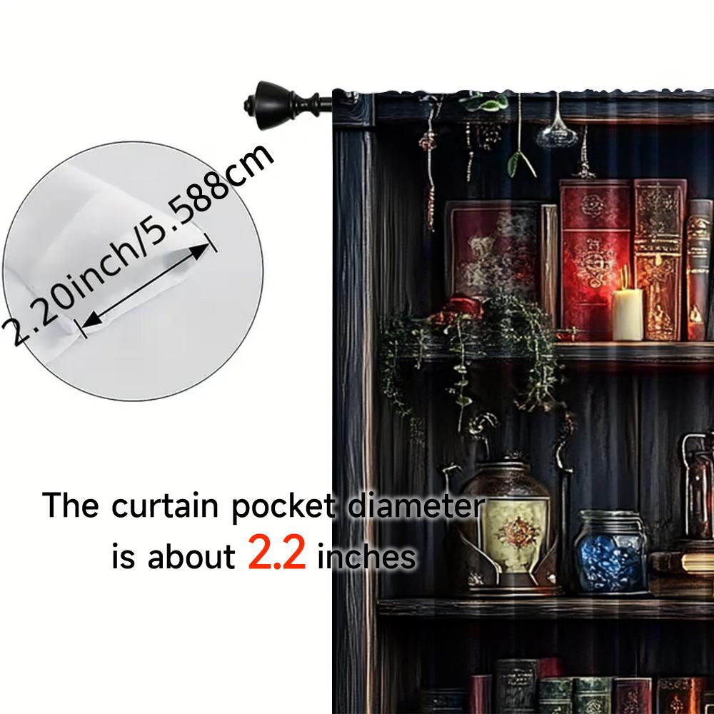 Flat Printing Drapes Gothic Magic Versatile Polyester Without Electricity Birthday Party Use Holiday Parties Curtains Set Of 2 Made