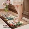 1Pcs Farmhouse Print Waterproof Non-Slip Thick Cushioned Kitchen Mat Heavy Duty Comfort Standing Mat for Kitchen Bathroom