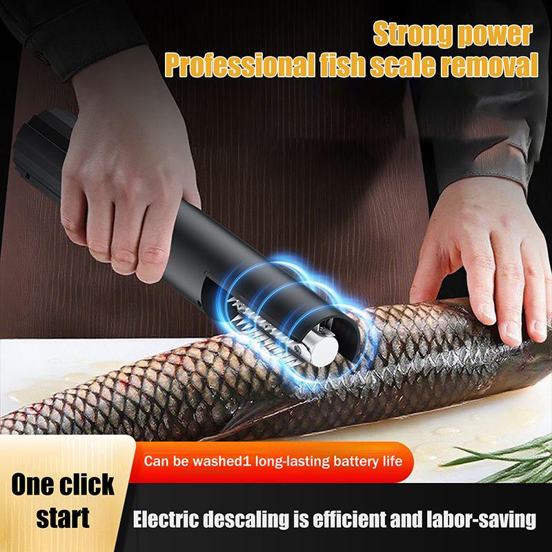 Household Electric Fish Scale Remover Handheld Rechargeable Fully Automatic Stainless Steel Blade Fish Scale Tool 1Pc