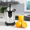Electric Citrus Juicer 15000rpm Auto Off Feature Dishwasher Safe Stainless Steel Ultra Powerful Motor Soft Handle Orange Juicing