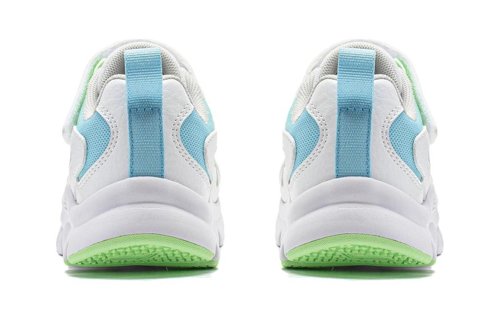 Li Ning YOUNG Starlight Cushioning, Wear Resistant Low Top Kids Lifestyle Shoes White Green Pre School YKNU028-5