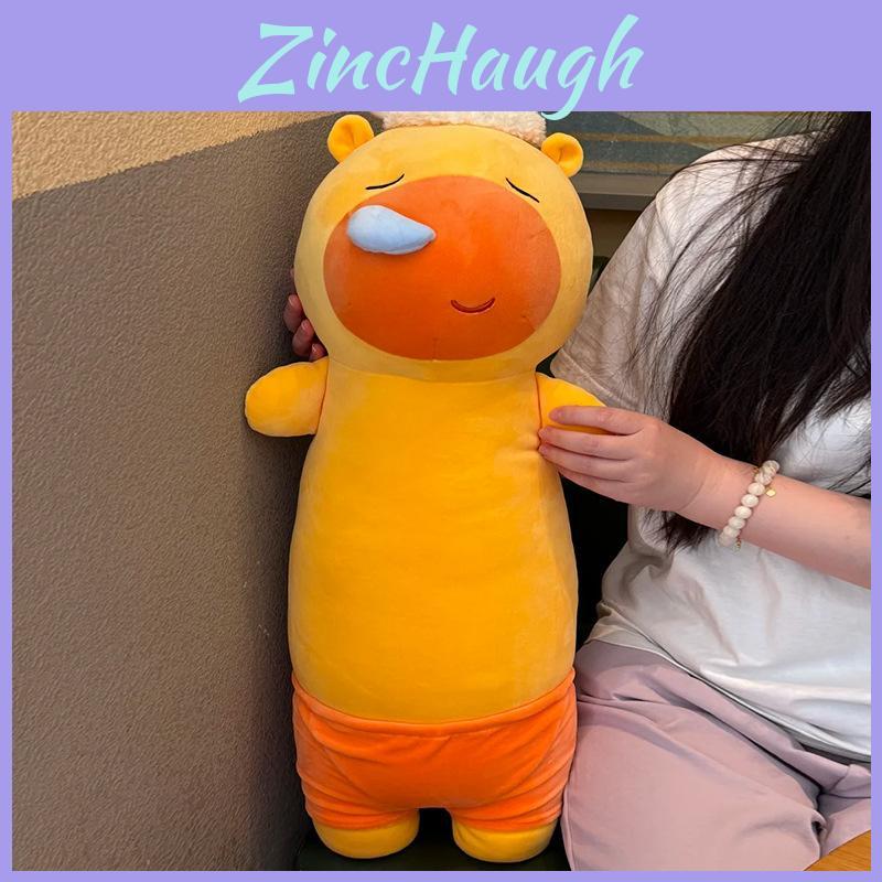 Cute Lulu Capybara Sleeping Long Plush Doll Pillow For Kids And Teens