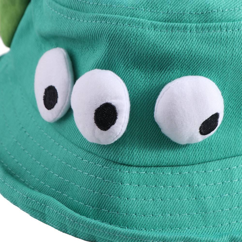 Foldable Three Eyes Bucket Hats Lightweight Cartoon  Sun Hat Fashion Big Ear Fisherman Hat  Outdoor