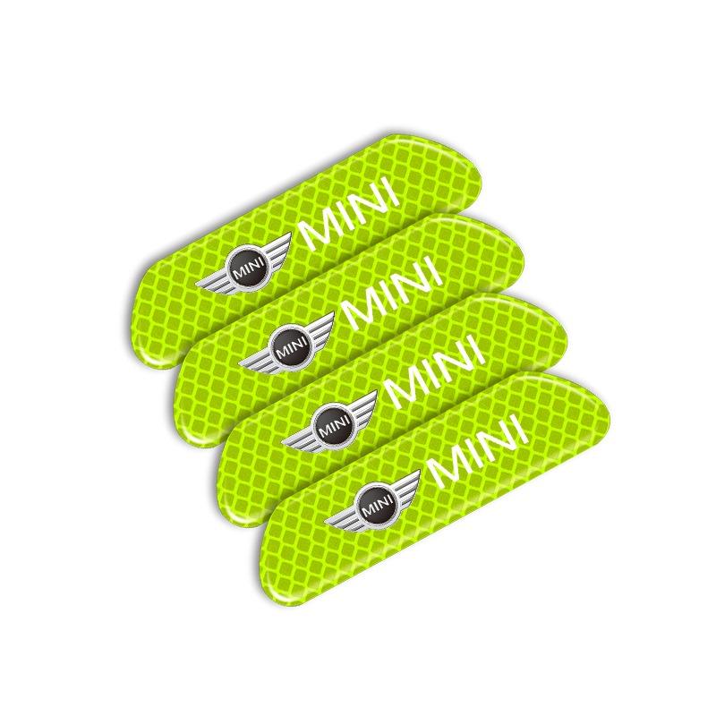 4PCS/set Car Door Reflective Sticker Night Light Warning Decal For MINI Cooper Countryman Clubman F54 F56 F55 F60 R60 R61