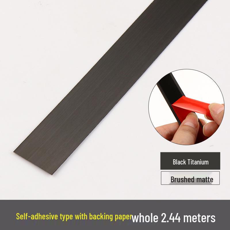 Black Titanium Gold U-Shaped Flat Stainless Steel Decorative Strips with Adhesive for Wall and Baseboard Custom Design Available