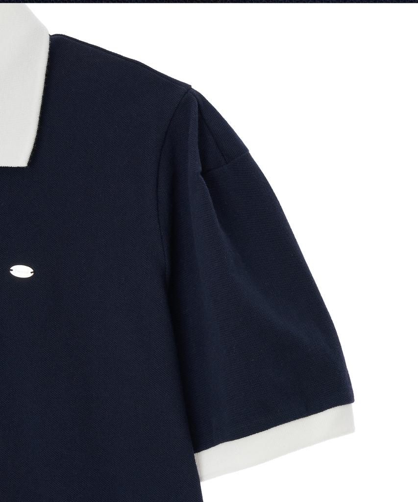 Iteoneolmomeonteu Classic Picket T-Shirt - Navy