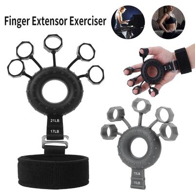 Extensor de Dedos Ajustable de Silicona Ejercitador Agarrador Fortalecedor de Dedos con Muñequera Entrenador de Músculos de la Mano para Escalada Guitarra