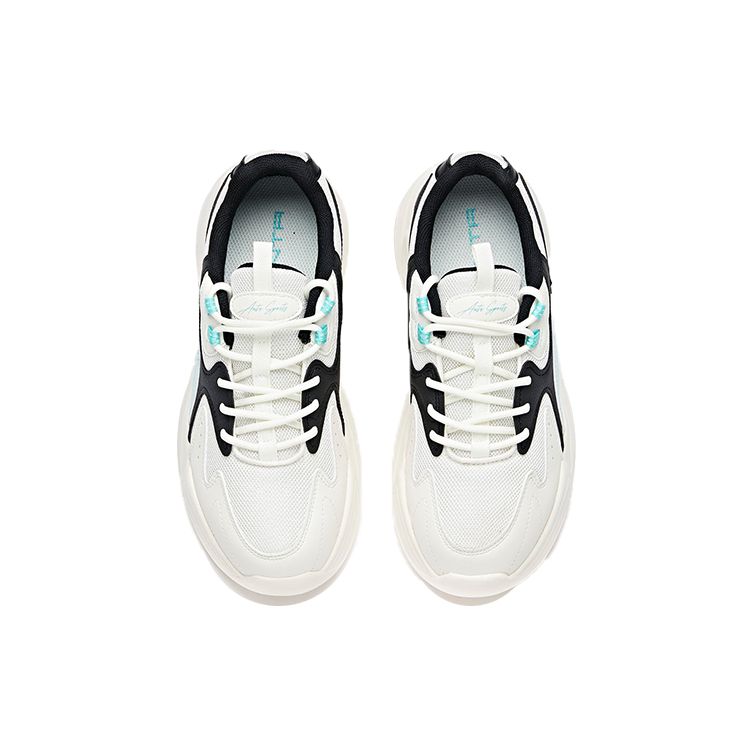 Anta Lifestyle Series Low-Top Dad Shoes Women Sneakers White Black Blue 122028825R-4