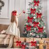 2 Rolls Packaging Wired Velvet Red Ribbon Double-Sided Christmas Velvet Ribbon Crafts Supplies Wide Ribbon for Handmade Bow