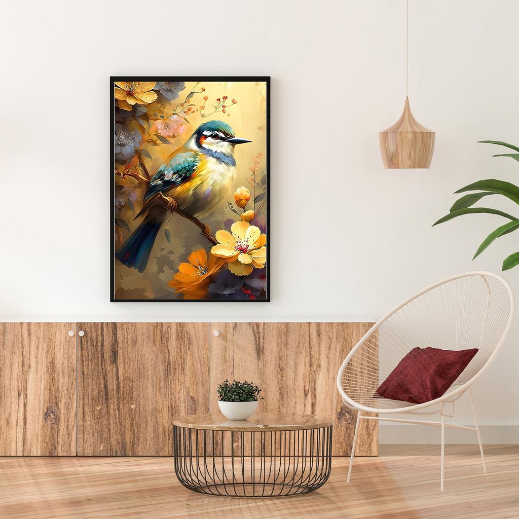 5D DIY diamentowe malowanie uroczy ptak zestaw do szycia mozaika diamentowa haftowana róża w pełni z okrągłych kwadracików dekoracja wnętrz