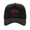 Chicago Printed Adjustable Baseball Cap Classic Snapback Dad Hat Breathable Mesh Hat Golf Fishing Outdoor Sun Cap