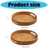 Elegant Round Rattan Tray with Handles Portable Accessory for Serving Food and Enhancing Home Aesthetic Daily Use