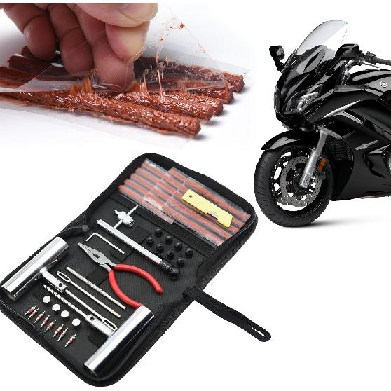 45PCS Car Tire Repair Kit, Heavy Duty Vehicle Emergency Punctures & Plug Flats Patch Tool Box, Automotive Tubeless Tire Repair Assortment, Universal