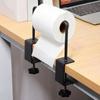 Tabletop Paper Roll Holder Adjustable Desk Mount Tissue Dispenser Metal Storage Stand Easy Install Save Space Office Home