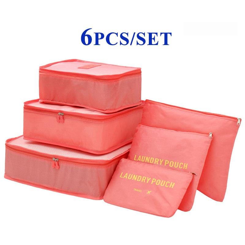 

6 шт./компл., дорожный чемодан, органайзер, сумка для хранения, набор, органайзер для хранения для путешествий, водонепроницаемые пылезащитные дорожные сумки