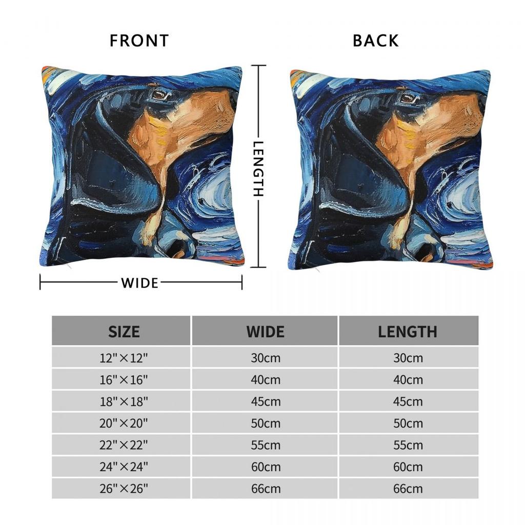 Dachshund Dog Starry Night Pillowcase Polyester Cushion Cover Decorative Wiener Sausage Doxie Pillow Case Cover Home