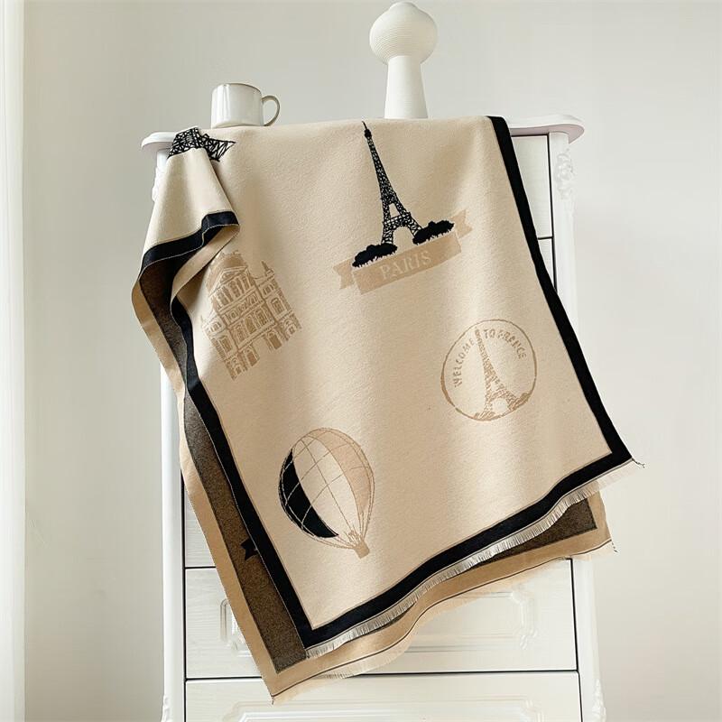 Elegant Eiffel Tower Pattern Double-Sided Scarf 190x65cm