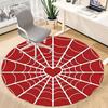 1pc Spider Web Heart Office Round Area Rug, Indoor Mat Suitable ForOffice, Under Office Chairs Bedroom Living Room Home Decor, D139