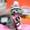 3 Colors Knitted Dog Hat Scarf Set Soft Leg Warmer Puppy Clothing Winter Warm Dog Clothes For Small Dogs XS-L