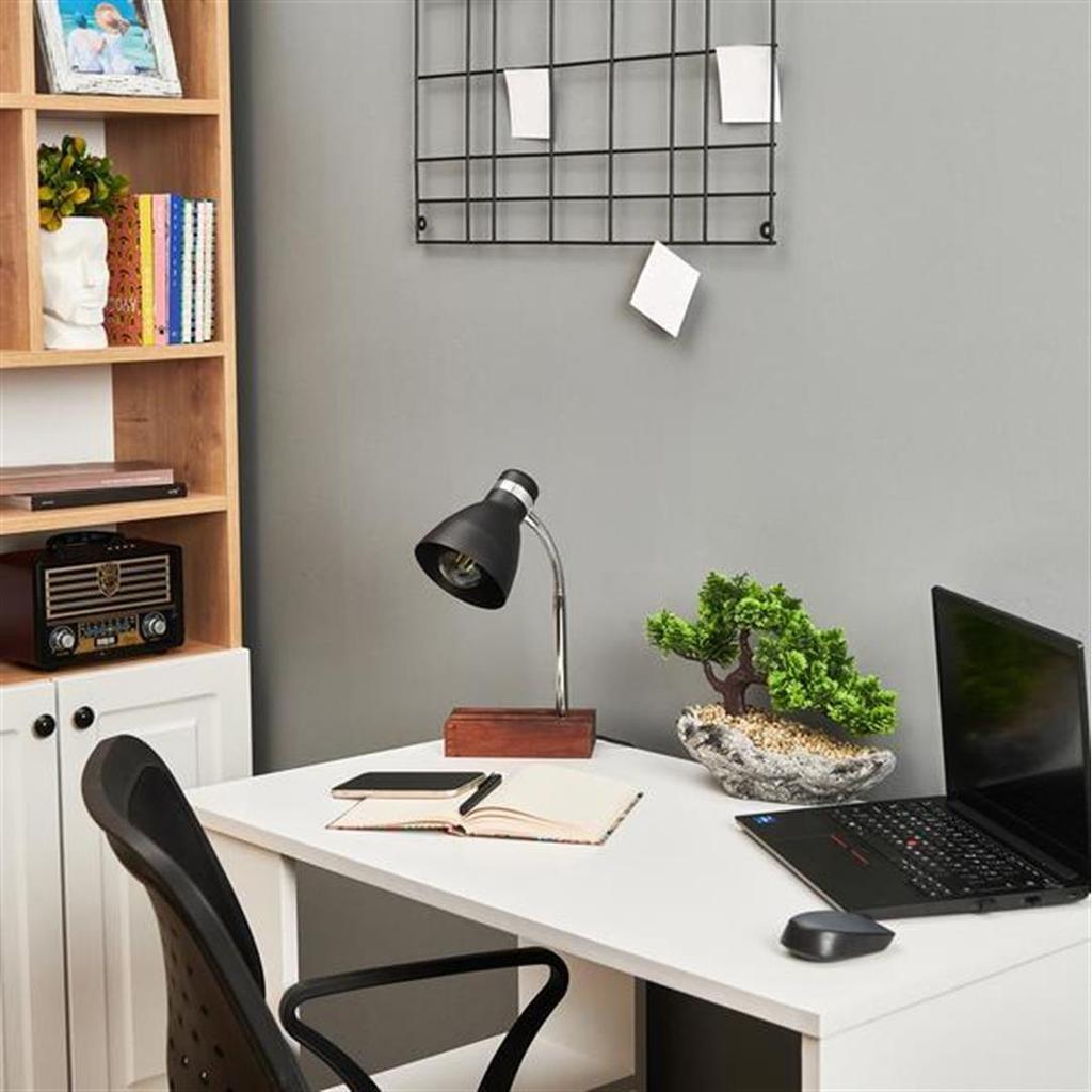 Nisa Luce Spiral Holztischlampe Walnuss