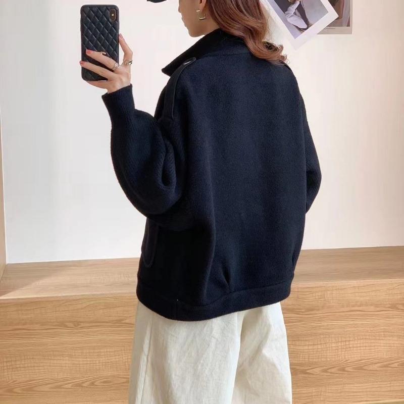 Short Women's Top Autumn New Imitation Mink Casual Knitted Cardigan Loose Fashion Thickened Zipper Women's Coat