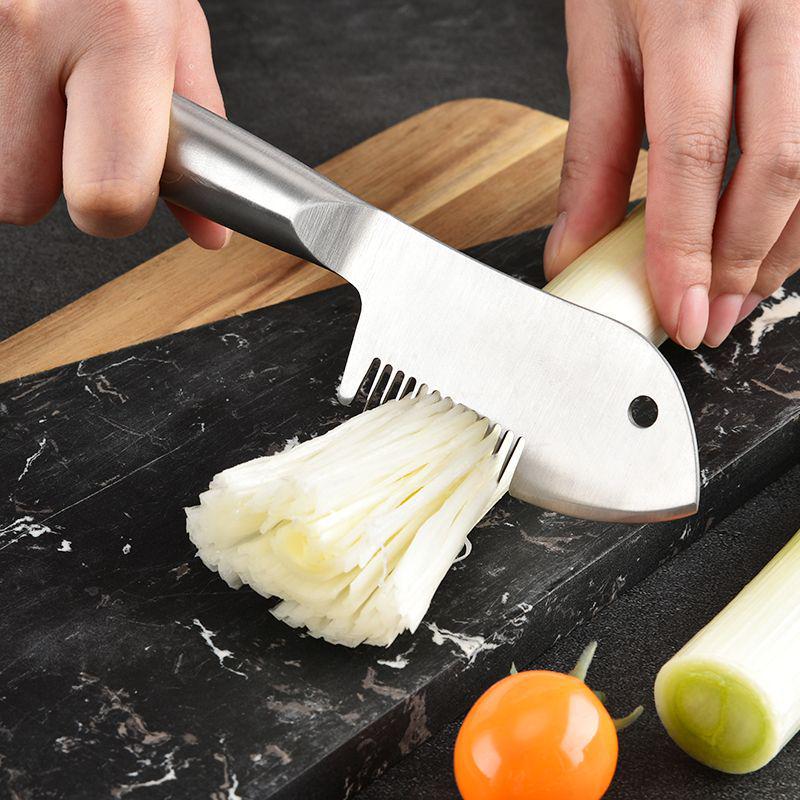 Multi-functional Stainless Steel Scallion Shredder & Grater Knife