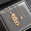 Prachtige Schitterende Zirconia Geluksdraak Hanger Ketting voor Mannen Vrouwen Mode Geluks Amulet Sieraden Cadeaus