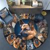German Shepherd Round Area Rug,Carpet Rug for Living Room Bedroom Sofa Playroom Decor,Non-slip Floor Mat