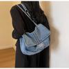 Denim Women's Large Capacity Chain Shoulder Commuting Bag