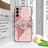 Pink World Map Printed Phone Case for Samsung S24 S23 Ultra S22 S25 Plus S21 S20FE 5G Shockproof Cover for Galaxy S25 Edge Shell