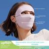 Breathable Summer Ice Silk Mask Solid Color Face Gini Mask Thin Sun Protection Face Cover  Riding