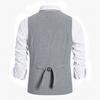 Herren Business Slim Fit Casual Herren Weste für Hochzeit Weiche Wolle Tweed Weste Herringbone Groosmen Retro Vintage Slim